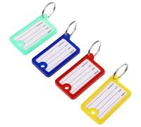 TOPBATHY Set 100 Pezzi Targhette Portachiavi Colorate in Plastica PP Anello Etichette Identificative Multifunzionali per Chiavi Bagagli Armadietti e Uso Domestico Pratiche e Resistenti