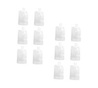 TOPBATHY Set 12 Pezzi Sacchetti Trasparenti per Cosmetici da Viaggio in Plastica Bianca, Resistenti e Anti Perdite, per Conservare Shampoo e Lozioni Durante i Viaggi