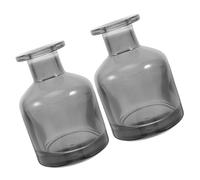 TOPBATHY Set 2 Flaconi Diffusori in Vetro Cilindrici da 100 Ml, Bottiglie Vuote per Oli Essenziali Ricaricabili, Contenitori per Aromaterapia e Profumazione degli Spazi, Design