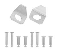 TOPBATHY Set 2 Pezzi Staffa di Montaggio in Lamiera di Ferro per Chiudiporta, Piastra di Rinforzo per Porte a Zanzariera Pesanti, Supporto per Riparazione e Aggiornamento Chiusura Porte,