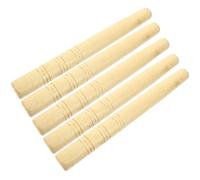 TOPBATHY Set 5 Manici in Legno per Attrezzi da Giardino, Sostituzione Manico Leggero e Facile da Montare per Pale e Falci, Manico di Ricambio in Legno Naturale