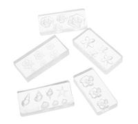 TOPBATHY Set 5 Stampi in Silicone per Unghie a Tema Marino e Fiori 3D Stampi Riutilizzabili per Nail Art Decorativa Fai da Te Flessibili e Facili da Sformare per Manicure Creativa