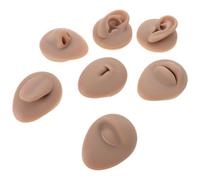 TOPBATHY Set 7 Pezzi Parti Corpo in Silicone Morbido per Piercing e Tatuaggi, Modelli Realistici Orecchie Naso Labbra Occhi Lingua Ombelico, Kit Pratico Compatto per Artisti e Principianti