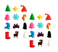 TOPBATHY Silicone Ventosa Segnabicchieri 24 Pezzi per Calici | Riutilizzabili, Facili da Rimuovere, per Tavola e Incontri, Fissaggio Sicuro, Tema Natale Colore Casuale