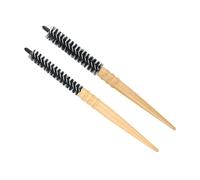 TOPBATHY Spazzola per Chioma a Rullo Antistatica per Asciugatura e Styling Quotidiano in Legno Naturale 2 Pezzi Set, Spazzola Rotonda Grande e Piccola Adatta a Chioma Ricci e Lisci