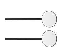 TOPBATHY Specchio per Extension Ciglia Portatile 2 Pezzi Specchio Rotondo in Vetro Manico Accessorio per Trucco Professionale da Viaggio e Salone a Mano per Donna