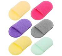 TOPBATHY Spugne Pulizia Viso e Regali di Compleanno 6 Pezzi Colore Casuale in Materiale Idrofilo Non Lattice, Rimuove Eccesso di Olio, Sicure la Pelle per Detergere Quotidianamente