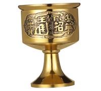 TOPBATHY Squisita Fattura in Ottone per Il Vino Coppa Rituale Coppa Sacra Coppa per L'acqua delle Offerte per Il Tempio o per Uso Domestico