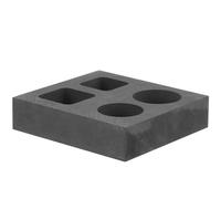 TOPBATHY Stampo in Grafite per Fusione Metalli 4 Slot Piccolo e Resistente per Colata Gioielli Laboratorio e Scuola