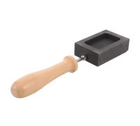 TOPBATHY Stampo per in Grafite con Manico in Legno 200G Utensile per Fusione Metalli Oro Argento Rame Stampo per Forno con Distribuzione Uniforme del Calore e Resistenza a Temperature