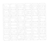 TOPBATHY Stencil Pittura Alfanumerici in Plastica Pet Resistente per Modelli Riutilizzabili Numeri e Lettere per Decorazioni Fai da Te Arte Murale e Feste