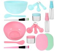 TOPBATHY Strumenti per DIY con Ciotole Pennello Cucchiaio Dosatore e Spruzzatore Kit Bellezza Completo per Cura Viso Rosa Facile da Pulire e Riutilizzabile