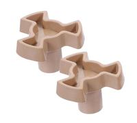 TOPBATHY Supporto a Y per Microonde 2 Pezzi in Plastica Beige, Accessori Forno Facile Installazione e Riutilizzo per Piatto Crisp