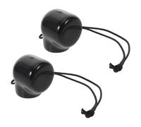 TOPBATHY Tappi Antipolvere per Valvole Bombola Subacquea 2 Pezzi, Copertura Protettiva Nera a Forma di Pipa, Protezione Serbatoio Immersioni e Snorkeling, Accessori per Regolatore