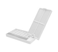 TOPBATHY Tavolozza per Acquerelli Vuota 28 Pozzetti Design Rotante 360° Scatola Portatile Rettangolare con Funzione di Ritenzione umidità per Pittura da Viaggio e Uso in Aula