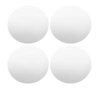 TOPBATHY Vassoio Rotondo Specchiato in Acrilico 20 Cm Set 4 Pezzi, Vassoio Circolare Decorativo per Esposizione Gioielli e Centrotavola Matrimonio, Decorazione Elegante per Casa e