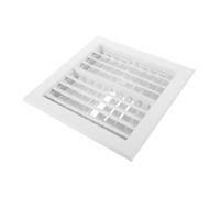 TOPBATHY Ventilazione per in Abs con Transizione Quadrato-rotondo Copertura per Bocchetta Uscita Condizionata Facile Installazione per Parete e Pavimento Bianco