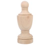 TOPBATHY Wooden Decorative Finial Unfinished Rustic French Style for Bed Posts And Staircase Crafts Natural Grain DIY Column Topper for Home Interior