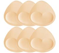 TopBine Inserti rimovibili per reggiseno da donna, comodi inserti sportivi per reggiseno per bikini top costume da bagno, 3 Cuore Beige L, C/D