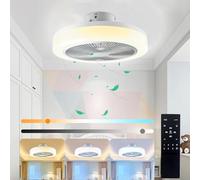TOPBOS Ventilatore a Soffitto con Lampada, Ultra-Silenzioso 6 Velocità Regolabile Fan Plafoniera con Telecomando per Soggiorno Camera da Letto Sala da Pranzo Cucina