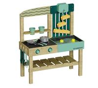 Topbright 1212472024de0001, Cucina da Esterno ad Acqua Bambini 36+ Mesi, Mud Kitchen con Accessori, Gioco Educativo Outdoor
