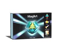 Topbright MagArt 64, Set Costruzioni Magnetiche, 3+ Anni, Blocchi Educativi, Multicolore, Creatività e Apprendimento, Geometria 3D, 64 Pezzi, 41 x 26 cm
