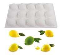 TOPBSFARNY 1 stampo in silicone 3D per dessert, mousse, frutta, dessert, pasticceria, cioccolatini, gelatine, decorazioni per torte (15 cavità)