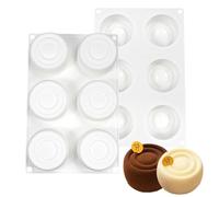 TOPBSFARNY 1 stampo in silicone 3D per dessert, mousse, frutta, dessert, pasticceria, cioccolatini, gelatine, decorazioni per torte (6 cavità)