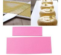 TOPBSFARNY 2 stampi in silicone per fondente a nido d'ape, per torte e cupcake, decorazioni per torte in rilievo