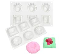 TOPBSFARNY Creativity - Stampi per torte in silicone, rotondi, quadrati, per cioccolato, dessert, accessori per torte fai da te, stampo per cioccolatini, 1 pezzo