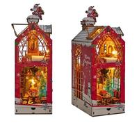 TOPBSFARNY Kit fai da te in miniatura 3D puzzle in legno albero libro di Natale con scatola di caramelle mini stile casa delle bambole giocattolo (SL-29)