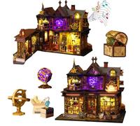 TOPBSFARNY Kit fai da te in miniatura, kit per la creazione di una casa in miniatura con mobili, kit per la creazione di piccole case per adulti per costruire decorazioni natalizie di Halloween