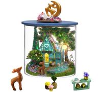 TOPBSFARNY Kit fai da te in miniatura per casa delle bambole con luce LED, puzzle 3D in legno, fermalibri, decorazione per adulti e ragazzi (B-112)