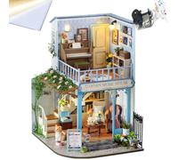 TOPBSFARNY Kit fai da te per angolo libri 3D, puzzle in legno in miniatura, fatto a mano, per libreria, angolo libro, per creatività, regalo di compleanno di Halloween (casa musicale da giardino)