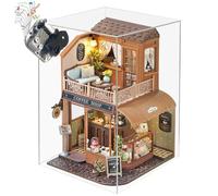 TOPBSFARNY Kit fai da te per angolo libro 3D, puzzle in legno in miniatura, fatto a mano, per libreria, angolo libro, per creatività, regalo di compleanno di Halloween (caffetteria)