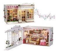 TOPBSFARNY Kit fai da te per casa delle bambole in miniatura, con bacche dolci a tema tempo, puzzle in legno 3D, kit per hobby per donne e adulti, regali artigianali, con copertura antipolvere