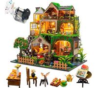TOPBSFARNY Kit fai da te per casa delle bambole in miniatura, multi loft, in legno, per casa, artigianato, modellismo, Natale, compleanno, per uomini, donne e amici (senza copertura antipolvere)