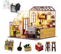 TOPBSFARNY Kit fai da te per casa in miniatura, kit per la costruzione di una casa in miniatura per adulti, kit per la creazione di una casa in miniatura con mobili, regalo di Natale e compleanno,