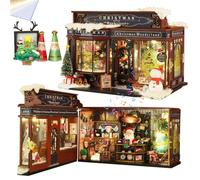 TOPBSFARNY Kit per casa delle bambole in legno 3D con movimento musicale, kit in miniatura per adulti, fai da te, artigianato in legno per casa delle bambole, kit vintage, decorazione per la casa di