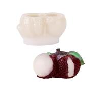 TOPBSFARNY Stampo in silicone a forma di cocco per torte, budini di frutta, dessert, gelatina, pasticceria, cioccolato, mousse e torte (stampo a forma di litchi)