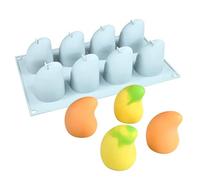 TOPBSFARNY Stampo in silicone a forma di mango con 8 fori, per budino di frutta, gelatina, gelato, mousse, torte da forno (forma di mango)