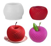 TOPBSFARNY Stampo in silicone fai da te Stampo da forno a spirale per mousse di mele Stampo per torta 3D a forma di frutta per pasticceria francese cioccolato stampi per torte