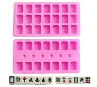 TOPBSFARNY Stampo per candele, cioccolato, per aromaterapia, fai da te, per gesso, sapone, decorazione per la casa (forma Mahjong)