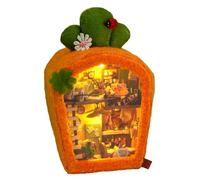 TOPBSFARNY Supporto per libri in legno 3D, puzzle fai da te per casa delle bambole, angolo in legno, kit di costruzione con luce LED, per adulti, per costruire creatività, Natale, Halloween (stile D)