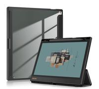 TOPCASE Custodia per Boox Note Air 3 C e B/W E Ink Tablet 10.3 pollici ePaper 2023 con supporto per penna, retro trasparente in PC, in TPU resistente agli urti, con supporto per auto, colore: nero