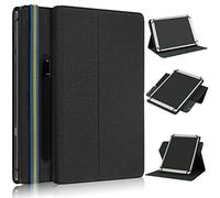 TOPCASE Custodia Tablet 10 Pollici Universale, Custodia Universale Tablet 9" 10 10.1 10.2 10.3 10.4 10.5 11 Pollici Custodia Lenovo Tab M11 Girevole a 360° con Supporto e portapenne,Nero