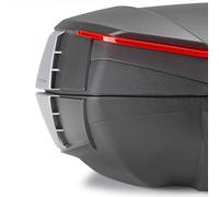 Topcase V49 AIR Monokey con sistema Wingflow, nero, con riflettore rosso, 49