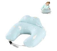 TOPCHANCES Cuscino Per Allattamento,Cuscino Gravidanza Multiuso Con Rivestimento In Cotone100% Cuscino Per Per L'allattamento Al Seno A Forma Di U,Cuscino Neonato Lavabile(bianco orso verde)