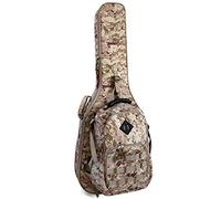 Topchances - Custodia impermeabile per chitarra acustica elettrica da 41 a 42 pollici, con doppia tracolla e tasche esterne, Motivo mimetico del deserto.