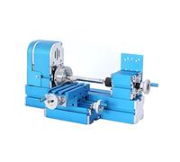 Topchances Mini micro tornio motorizzato, strumento fai da te in metallo, lavorazione del legno, hobby, modellismo, per scuola, sala tecnica, scienza e tecnologia, attrezzature per la sala attività